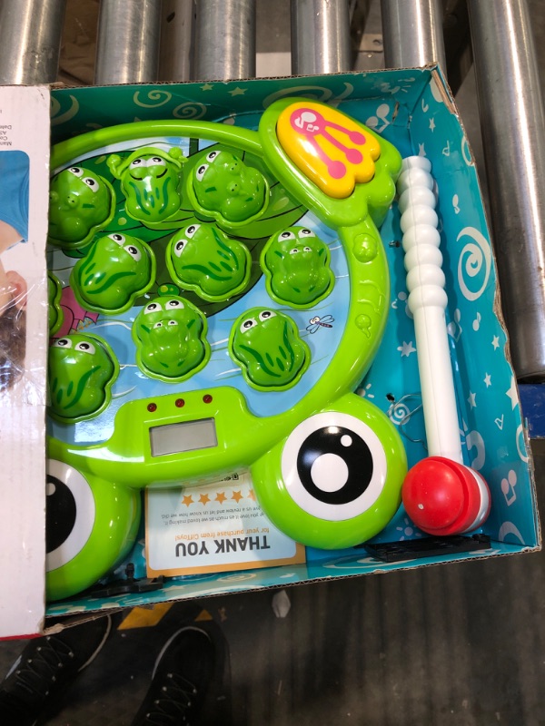 Photo 3 of CifToys Interactive Whack a Frog Game for Kids Ages 3, 4, 5, 6, 7, 8 Years Old Boys Girls, Fun Learning Gift for Toddlers, 2 Early Developmental Toy Hammers Included