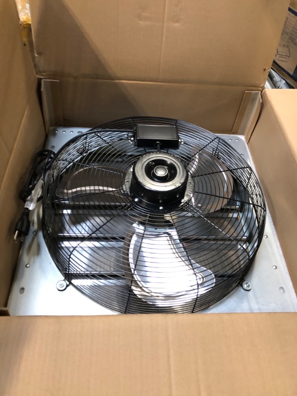 Photo 3 of KEN BROWN 20 Inch Shutter Exhaust Fan With 1.65 Meters Power Cord Wall Mounted, High Speed 3500CFM, Vent Fan For Garages And Shops, Greenhouse,Attic Ventilation 20 Inch Fan Wtih Power Cord