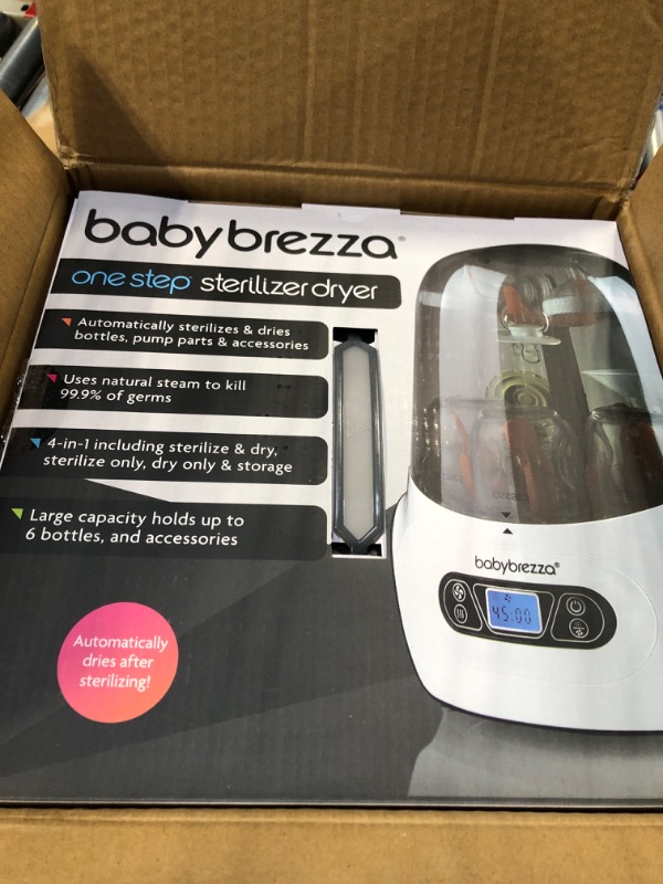 Photo 1 of Baby Brezza Baby Bottle Sterilizer and Dryer Machine – Electric Steam Sterilization - Universal Fit - Pacifiers, Glass, Plastic, and Newborn Feeding Bottles