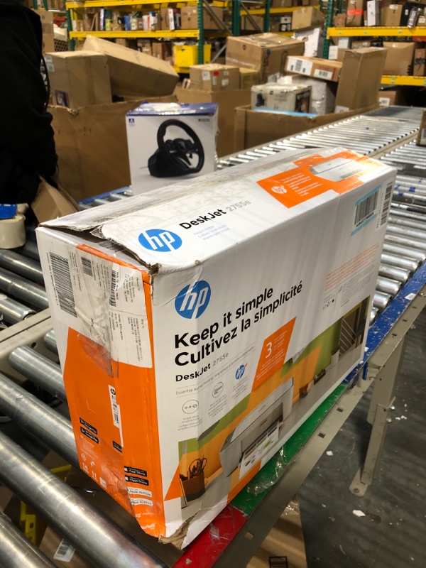 Photo 2 of HP DeskJet 2755e Wireless Color All-in-One Printer with bonus 6 months Instant Ink (26K67A), white