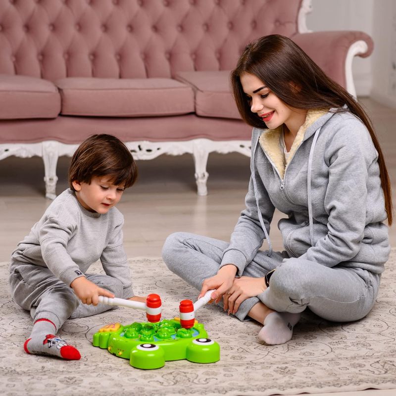 Photo 1 of CifToys Interactive Whack a Frog Game for Kids Ages 3, 4, 5, 6, 7, 8 Years Old Boys Girls, Fun Learning Gift for Toddlers, 2 Early Developmental Toy Hammers Included