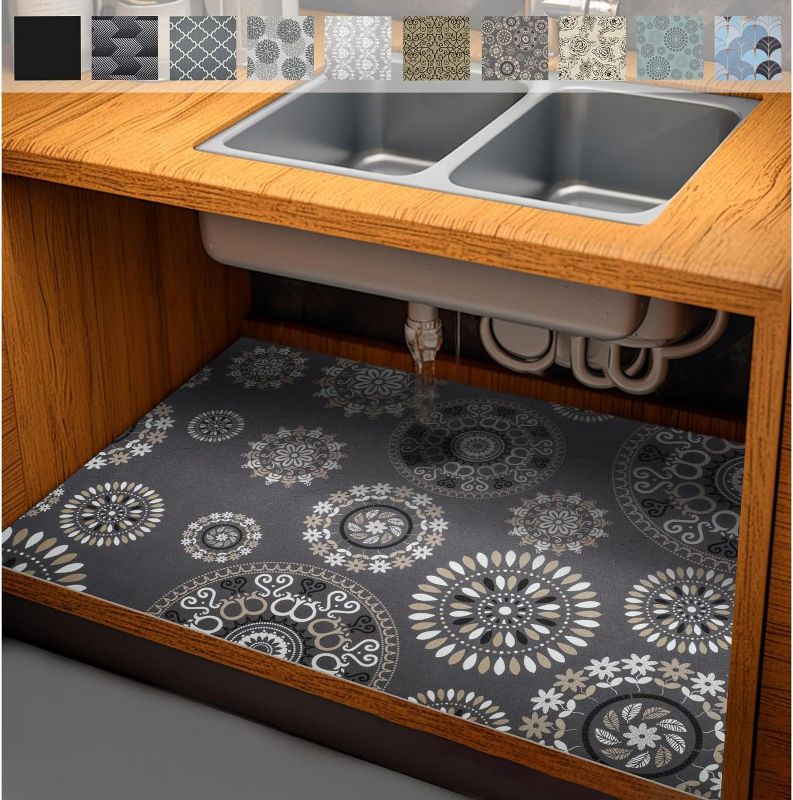 Photo 1 of AiBOB Waterproof Under Sink Mat, Absorbent Quick Dry Sink Liners Protect Cabinets, Durable Shelf Liners, Slip Resistant and Non-Adhesive, 24X36, Multi
 
