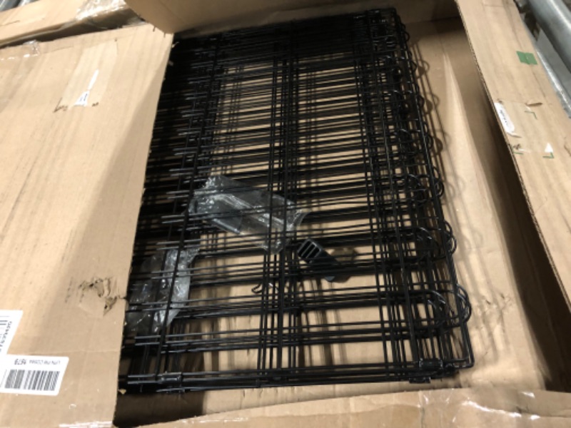 Photo 1 of Amazon Basics Foldable Metal Exercise Pet Play Pen for Dogs, No Door, 60 x 60 x 30 Inches, Black Without door Small - 30"H