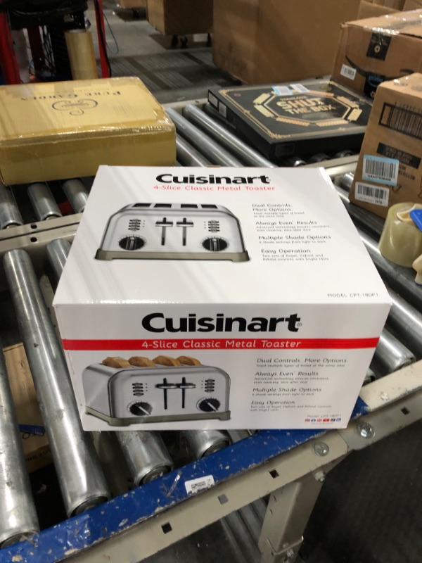 Photo 1 of Cuisinart CPT-180P1 Metal Classic 4-Slice Toaster, Brushed Stainless Brushed Stainless 4 Slice-New Toaster