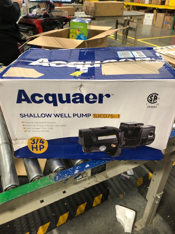 Photo 3 of Acquaer 3/4HP Shallow Well Jet Pump,Cast Iron, Well Depth Up to 25ft, 115V/230V Dual Voltage, Automatic Pressure Switch,Versatile Pump for Garden, Lawn, Farm 3/4HP Non-convertible