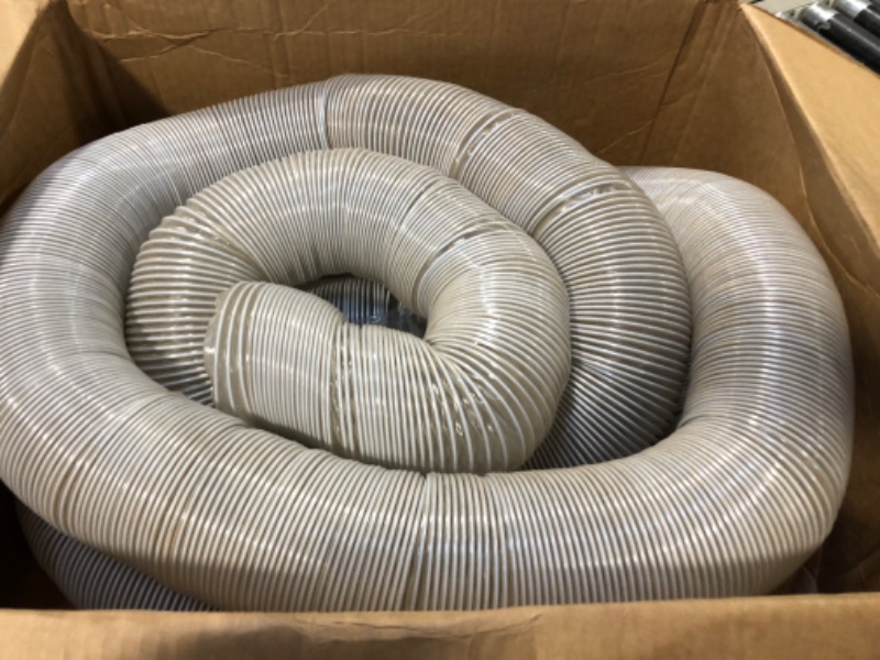 Photo 4 of 4'' x 50' Flexible PVC Dust Collection Hose with Stainless Steel Hose Clamps Clear Vacuum Hose Dust Collection Fittings Dust Collector Accessories for Woodworking 4 Inch, 50 ft