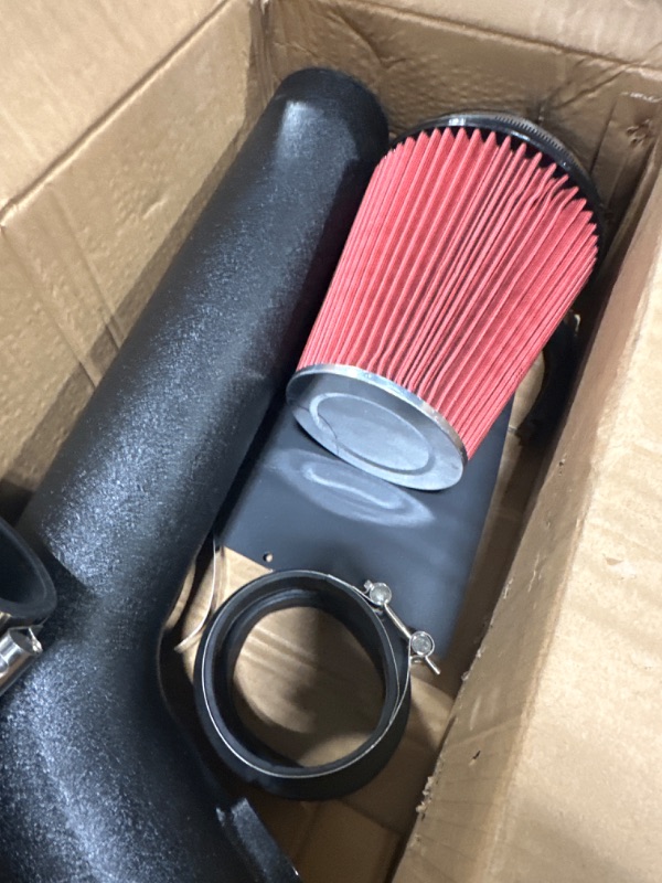 Photo 4 of MILLION PARTS 3'' Cold Air Intake Black Filters System with Heat Shield V8 5.4L Red