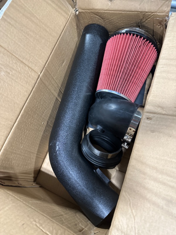 Photo 3 of MILLION PARTS 3'' Cold Air Intake Black Filters System with Heat Shield V8 5.4L Red