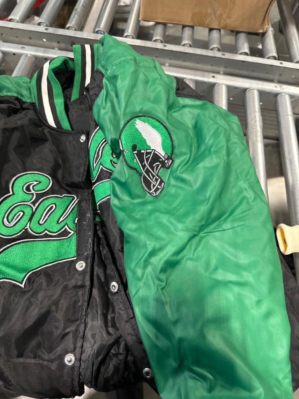 Photo 3 of Men’s Eagles Green Bomber Letterman Varsity Jacket 3XL