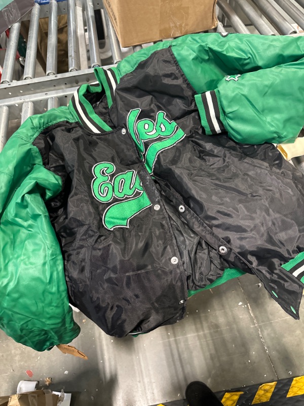 Photo 2 of Men’s Eagles Green Bomber Letterman Varsity Jacket 3XL