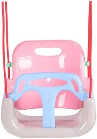 Photo 1 of 3 in 1 Kids Swing, Swing Seat for Baby/Toddler/Kids, with Adjustable Ropes, Snug & Secure Swing Seat Great for Tree/Swing Set, Indoor, Outdoor, Playground, Background (pink)