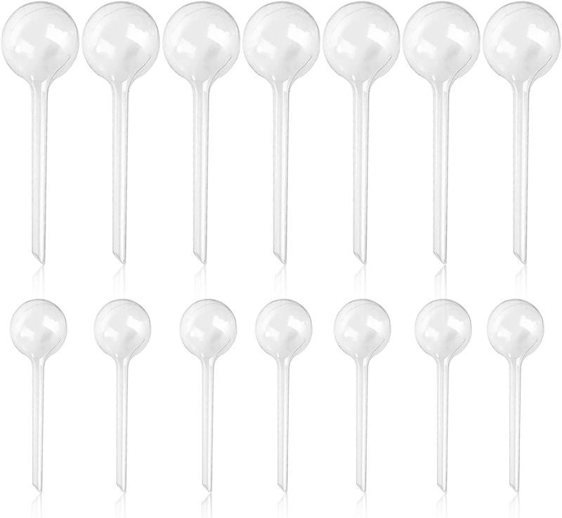 Photo 1 of 14 Pcs Plant Clear Watering Bulbs,Plastic Automatic Self-Watering Globes,Garden Water Device Watering Bulbs for Plant Flower Indoor Outdoor
