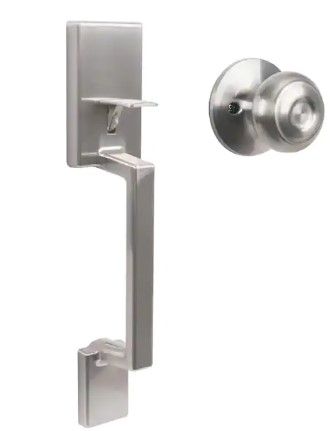 Photo 1 of Vancouver Satin Nickel Door Handleset with Hartford Knob


