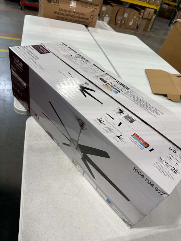 Photo 1 of Windward 68 in. White Color Changing Integrated LED Brushed Nickel Ceiling Fan with Light Kit, DC Motor and Remote