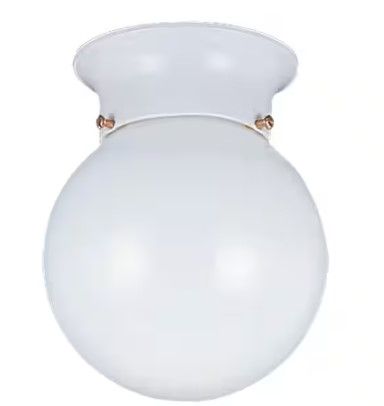 Photo 1 of Tomkin 1-Light White Flush Mount
