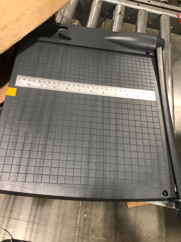 Photo 1 of MROCO Paper Cutter 12" Cut Length Paper Trimmer, Guillotine Paper Trimmer with 12 Sheet Capacity Paper Slicer with Drawer Storage, Heavy Duty Guillotine Paper Cutters and Trimmers for Cardstock 12" Cut with Drawer