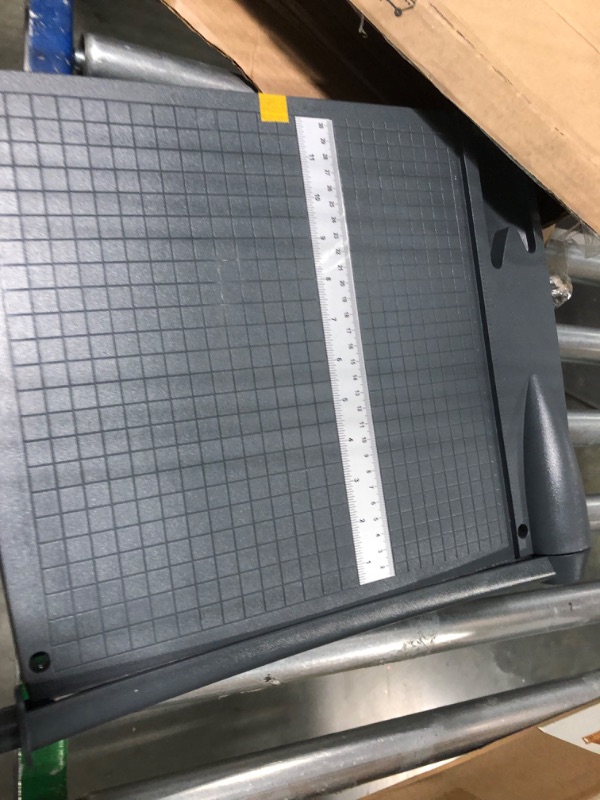 Photo 1 of MROCO Paper Cutter 12" Cut Length Paper Trimmer, Guillotine Paper Trimmer with 12 Sheet Capacity Paper Slicer with Drawer Storage, Heavy Duty Guillotine Paper Cutters and Trimmers for Cardstock 12" Cut with Drawer