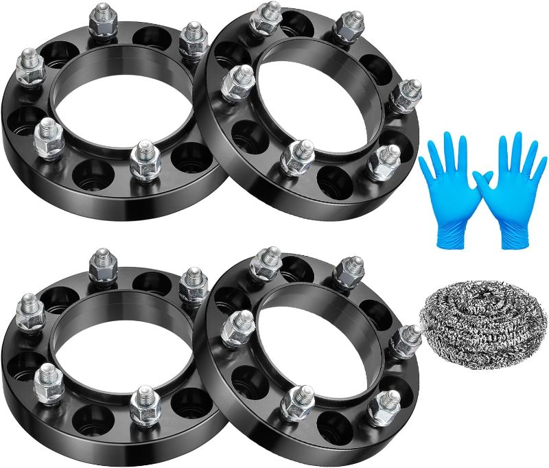 Photo 1 of BDFHYK 6X5.5 Wheel Spacers 1 inch 6x139.7mm Hub Centric Wheel Spacer Set with M12x1.5 Studs 106mm Center Bore Compatible with 4Runner FJ Cruiser Sequoia Tacoma Tundra Lexus GX470 GX460, Set of 4
