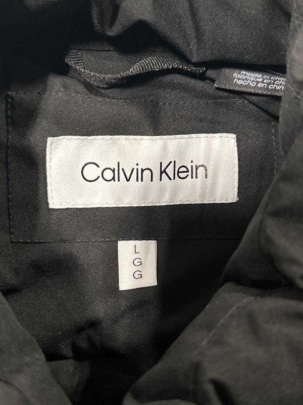 Photo 1 of Calvin Klein Lightweight Puffer Water-Resistant Down Men’s Jacket Large Black Stretch