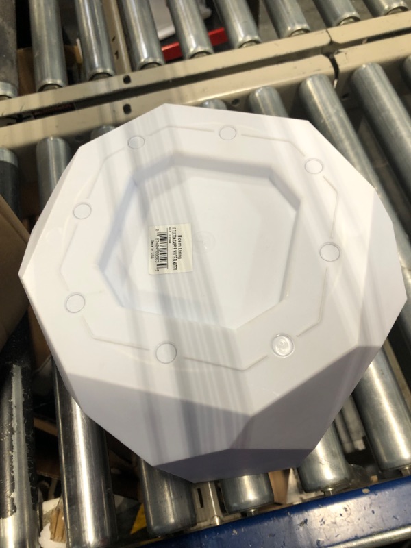 Photo 1 of Bloem Tuxton Modern Hexagon Small Planter: 10" - Casper White - Matte Finish, Durable Resin, Modern Design, Optional Drainage Holes, for Indoor and Outdoor Use, Gardening, 2.7 Gallon Capacity Casper White 10"