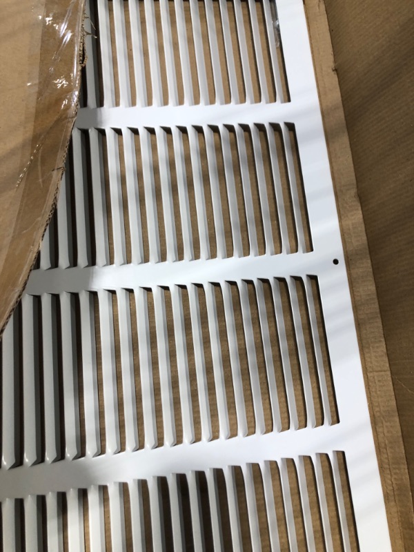 Photo 5 of 20"w X 12"h Steel Return Air Grilles - Sidewall and Ceiling - HVAC Duct Cover - White [Outer Dimensions: 21.75"w X 13.75"h] 20 X 12 White