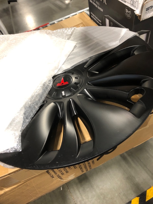 Photo 1 of Klutchtech Tesla Model Y Hubcaps - 19 Inch Gemini Wheel Covers Replacement Tesla Wheel Caps 19'' Überturbine Wheel Hub Caps Compatible with Tesla Model Y Accessories 2021-2023 (Matte Black - 1 Pack)