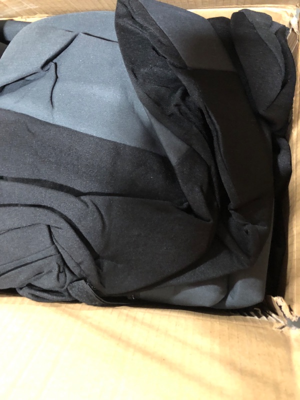 Photo 1 of BDK PolyPro Car Seat Covers Full Set in Charcoal on Black – Front and Rear Split Bench Seat Covers for Cars, Easy to Install Car Seat Cover Set, Car Accessories for Auto Trucks Van SUV Charcoal Gray