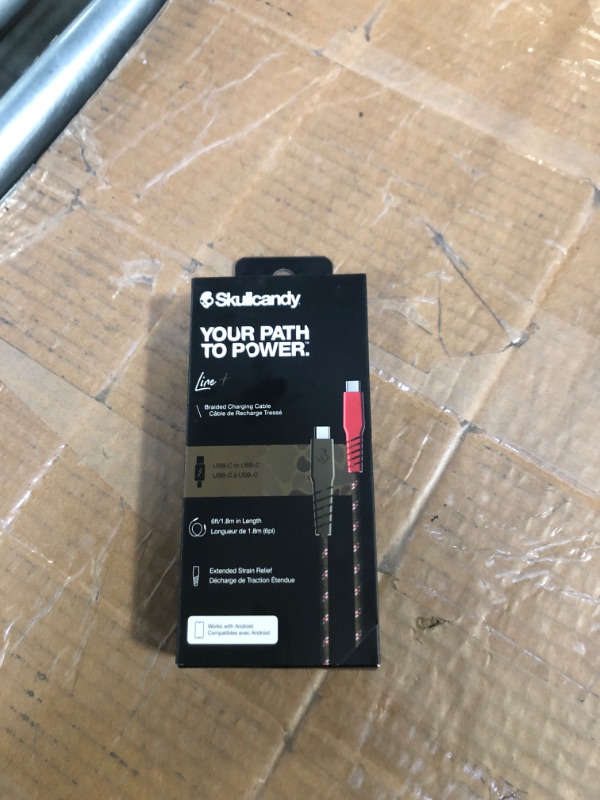 Photo 1 of Skullcandy Line Plus Braided Charging Cable, USB-C to USB-C - Camo