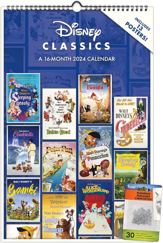 Photo 1 of 2024 Disney Classic Posters Oversized Poster Calendar