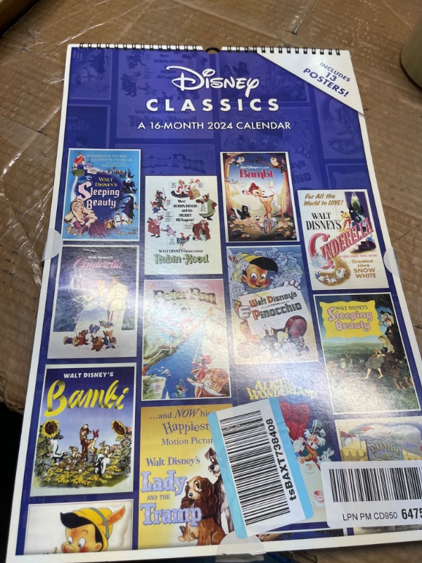 Photo 2 of 2024 Disney Classic Posters Oversized Poster Calendar