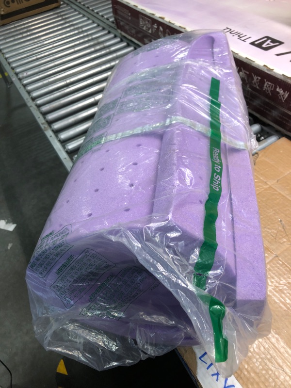 Photo 2 of 2 Inch Gel Memory Foam Mattress Topper Ventilated Soft Mattress Pad, Bed Topper, CertiPUR-US Certified, Twin Size, Purple Twin 2 Inch