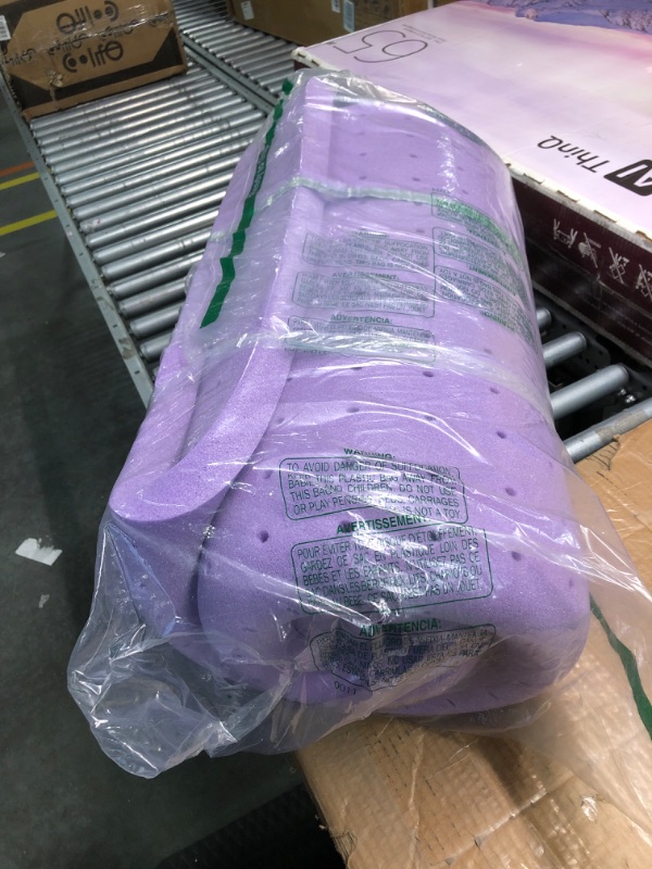 Photo 3 of 2 Inch Gel Memory Foam Mattress Topper Ventilated Soft Mattress Pad, Bed Topper, CertiPUR-US Certified, Twin Size, Purple Twin 2 Inch