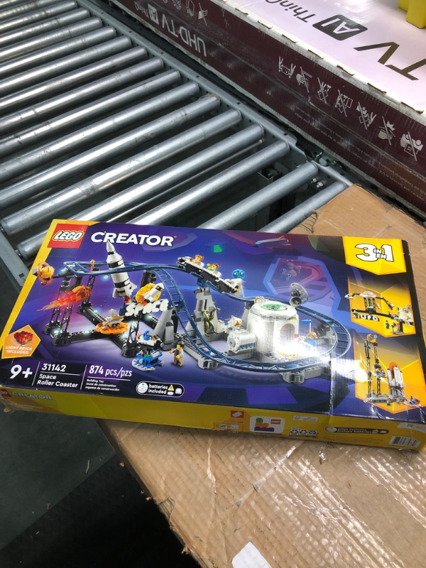 Photo 2 of LEGO Creator Space Roller Coaster 31142 3 in 1 Building Toy Set Featuring a Roller Coaster, Drop Tower, Carousel and 5 Minifigures, Rebuildable Amusement Park for Kids Ages 9+