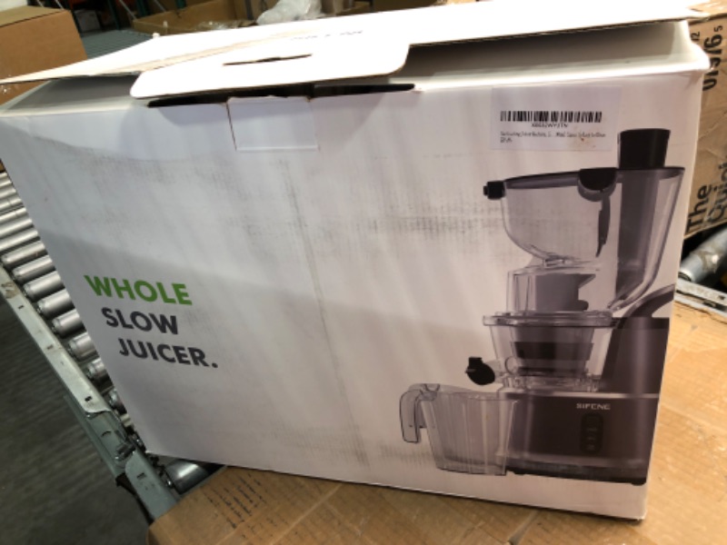 Photo 2 of ***FOR PARTS ONLY***
SiFENE Cold Press Juicer Machines, Big Mouth 83mm Opening Whole Slow Masticating Juicer, Easy-Clean Juice Extractor Maker For Full-Bodied Fruit & Veg Juice, High Yield, BPA-Free, Gray