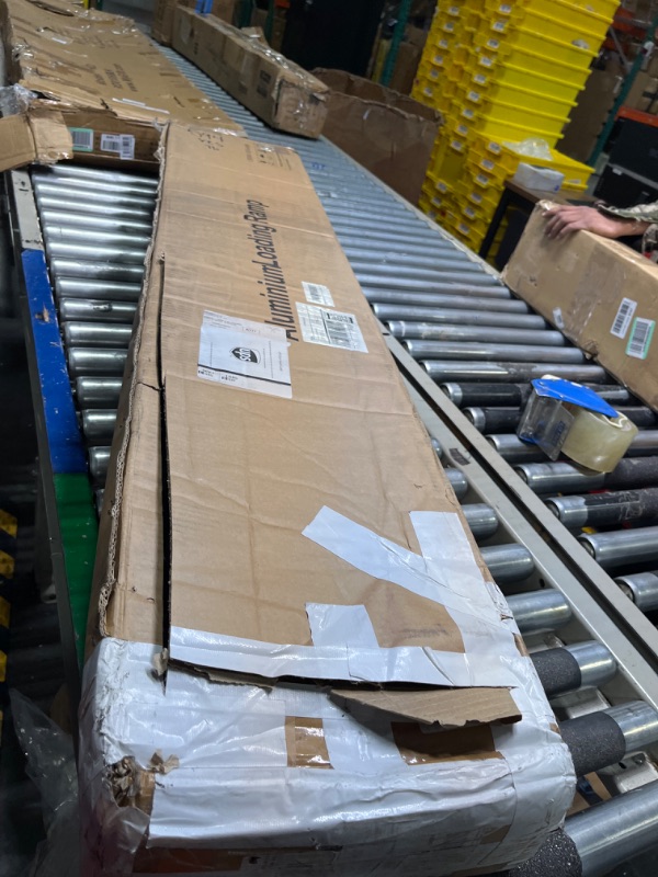 Photo 1 of Motorcycle Ramp for Truck, 600 LBS Folding Loading Ramp, 10FT Aluminum Ramp for Dirt Bike, ATVs, UTVs, Snowblower, Black, 1PC 600lbs, 120*11.6"