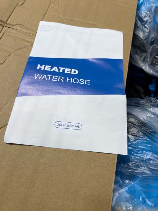 Photo 1 of IMAYCC 50 FT Heated Water Hose for RV, Heat Tape for Water Pipes, Heated Drinking Water Hose with Thermostat, Function Heated Water Hose for RV, Home, Houseboat, Greenhouse