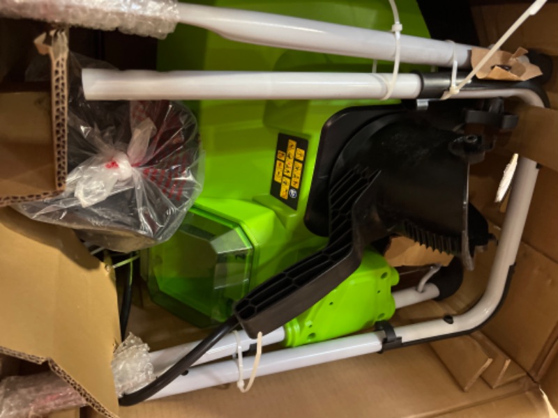 Photo 4 of ***NO BATTERY***

Greenworks 40V 16 inch Cordless Snow Thrower, 5Ah Battery and Charger Included, SN40B410