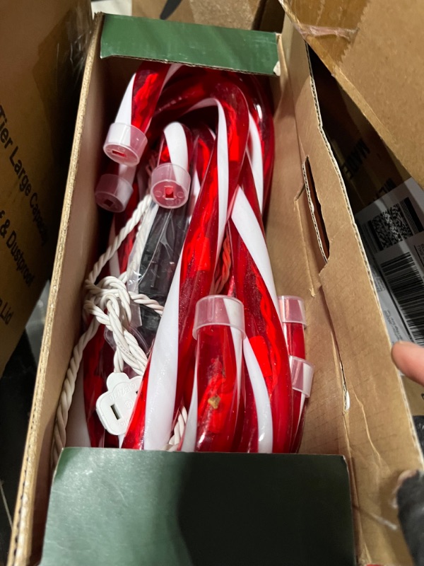 Photo 3 of ***********FOR PARTS**********  Ultimate Unicorn 10" Christmas Candy Cane Lights (10PCS) for Landscape Decoration,Red & White Pathway Makers Lights (Include Stakes) Red 10