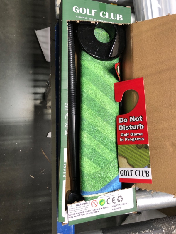 Photo 2 of GOODLYSPORTS Toilet Golf Game-Practice Mini Golf in Any Restroom/Bathroom- Great Toilet Time-Funny Gifts for Dad, Funny White Elephant Gifts, Gag Gifts for Husband, Boyfriend, Men.