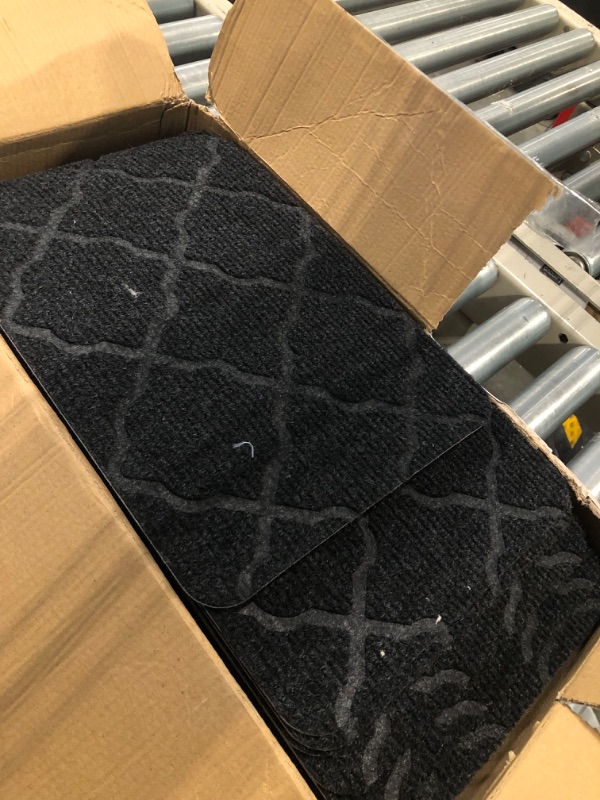 Photo 1 of 14 Step Stair Mat Carpet Black