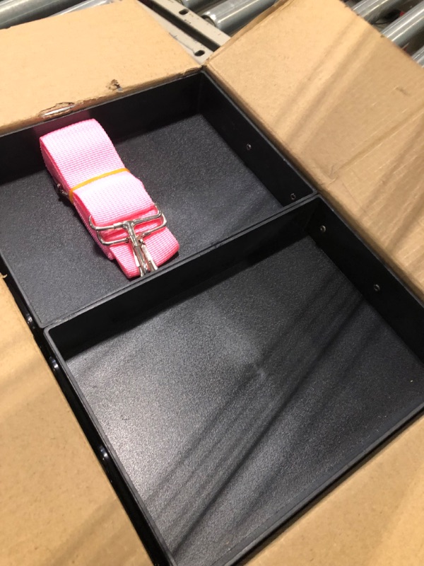 Photo 3 of Yokilly Nail Polish Organizer Case, 4 Trays Makeup Train Case, Large Professional Nail Polish Storage Bag Nail Supplies Organizer for Crafter Tools, Cosmetologist, Makeup Tools (Pink)