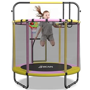 Photo 1 of BCAN 60 Mini Trampoline For Ages 1 To 8 Kid, 5FT Toddler Trampoline - Indoor/Outdoor Use