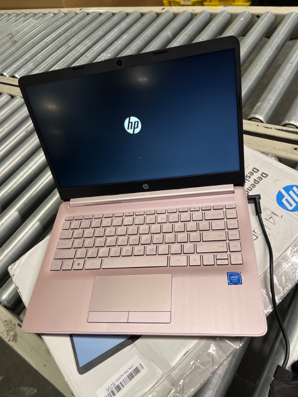 Photo 7 of HP 2023 14-inch HD Laptop, Intel Celeron N4120, 32GB RAM, 64GB Storage, Win 11 H in S Mode, One Year of Microsoft 365, Pink
