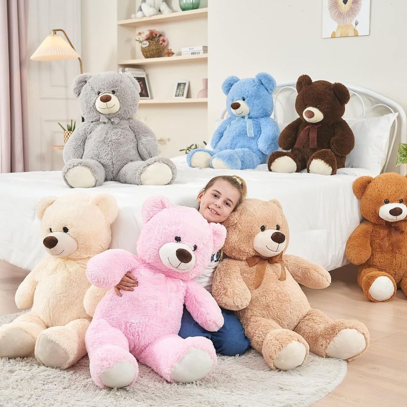 Photo 1 of Giant Teddy Bear Soft Stuffed Animals Plush Big Bear Toy for Kids, Girlfriend 36 inch, Beige