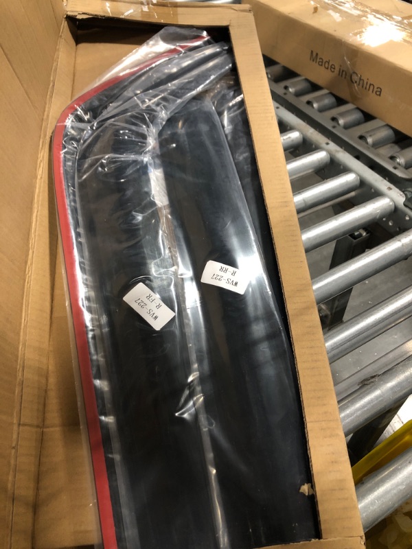 Photo 1 of CMVT Auto Window Visors for 2007-2018 Jeep Wrangler JK Unlimited 4-Door, Rain Guards Shields Vent Shade Deflector Dark Smoke 08 09 10 11 12 13 14 15 16 17, Tape-On, 4PCS For 07-18 Jeep Wrangler