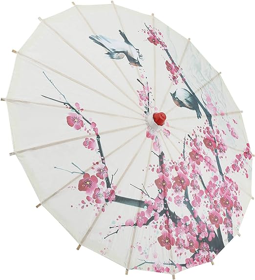 Photo 1 of 4Pcs Oiled Paper Umbrella Chinese Classical Plum Blossom Paper Umbrella Parasol Art Dance Japanese Umbrella for Wedding Decor