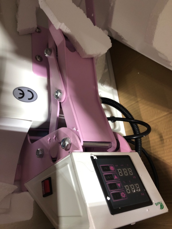 Photo 3 of O BOSSTOP Upgrade Clamshell Heat Press 15x15,DIY Digital Industrial-Quality Sublimation Heat Press Machine for T- Shirt Printing,Rhinestone HTV Vinyl Heat Press for Home Use,Businessman(CE/ROHS,Pink) nice 1