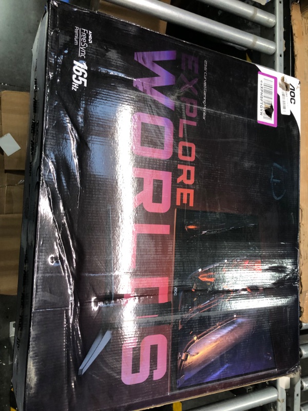 Photo 1 of AOC C24G1A 24" Curved Frameless Gaming Monitor, FHD 1920x1080, 1500R, VA, 1ms MPRT, 165Hz (144Hz supported), FreeSync Premium, Height adjustable Black 24 in FHD Curved 165Hz 1ms