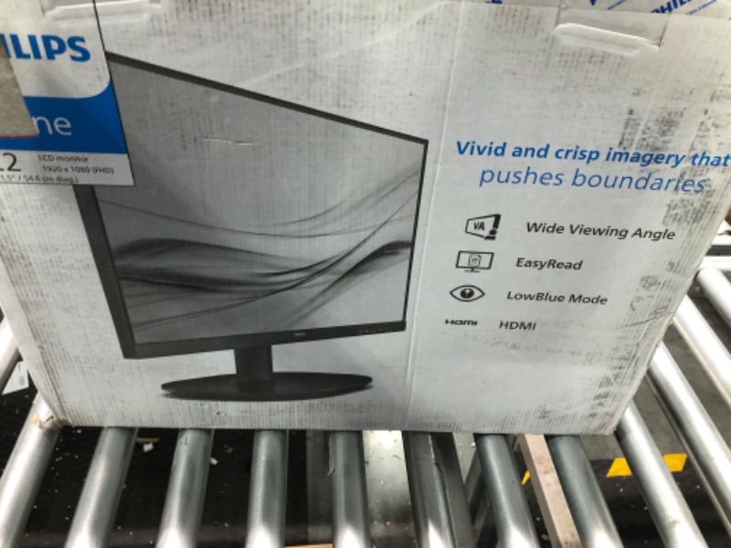 Photo 1 of PHILIPS Computer Monitors 22 inch Class Thin Full HD (1920 x 1080) 75Hz Monitor, VESA, HDMI & VGA Port, 4 Year Advance Replacement Warranty, 221V8LN 22" Class Full HD | VA