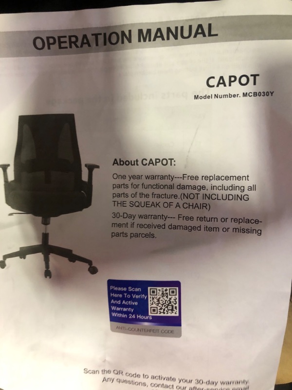 Photo 4 of CAPOT Office Chair-MODEL MCB030Y
